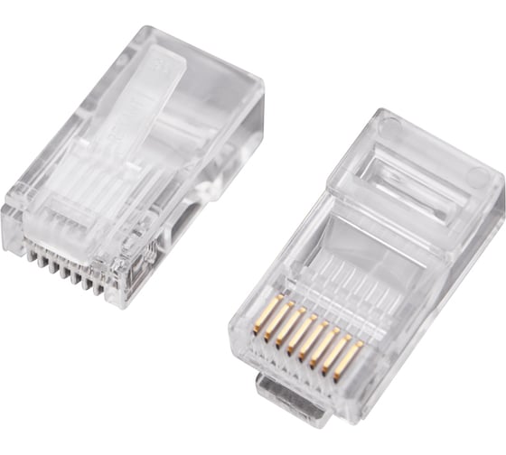 Разъем REXANT RJ-45(8P8C) под витую пару, UTP, CAT 5e, 100 шт. 05-1021 15642112