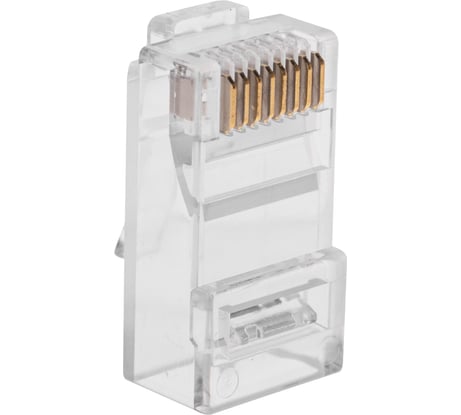 Разъем REXANT RJ-45(8P8C), под витую пару, UTP, CAT 6, со вставкой 05-1031