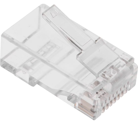 Разъем REXANT RJ-45(8P8C), под витую пару, UTP, CAT 6, со вставкой 05-1031