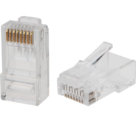 Разъем REXANT RJ-45(8P8C), под витую пару, UTP, CAT 6 05-1031-4