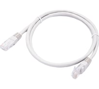 Многожильный пaтч-корд REXANT U/UTP, CAT 5e, RJ45-RJ45, PVC, 1 м, серый 18-1002