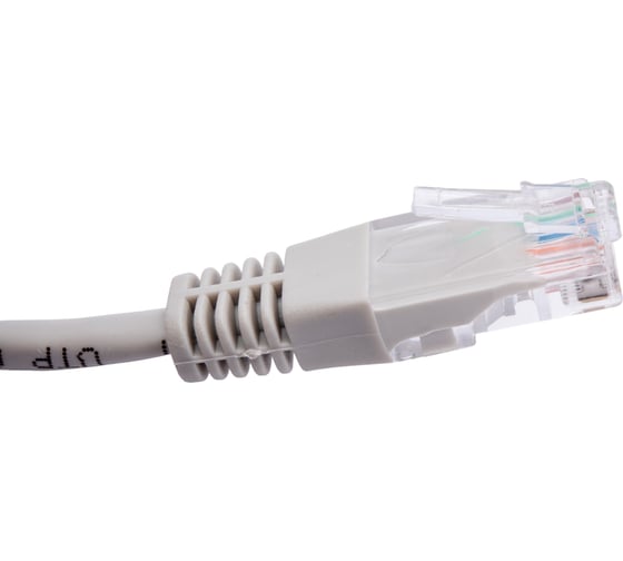 Многожильный пaтч-корд REXANT U/UTP, CAT 5e, RJ45-RJ45, PVC, 1 м, серый 18-1002