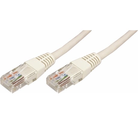Патч-корд REXANT U/UTP RJ45-RJ45, CAT 5e, PVC, серый, 1,5 м 18-1004