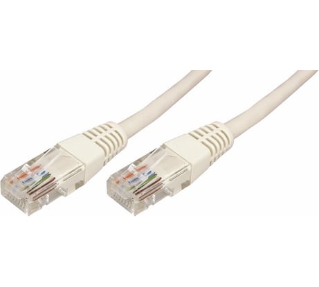 Патч-корд U/UTP RJ45-RJ45 5e кат. PVC 2М СЕРЫЙ REXANT 18-1005