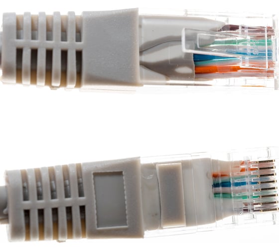 Патч-корд U/UTP RJ45-RJ45 5e кат. PVC 2М СЕРЫЙ REXANT 18-1005
