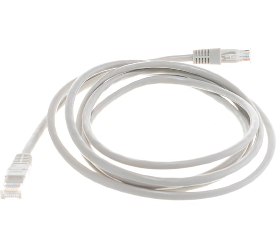 Патч-корд U/UTP RJ45-RJ45 5e кат. PVC 2М СЕРЫЙ REXANT 18-1005