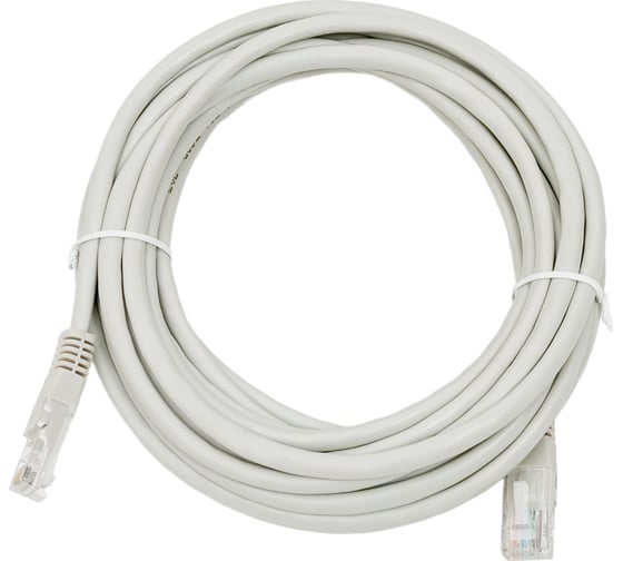 Пaтч-корд REXANT U/UTP, CAT 5e, RJ45-RJ45, PVC, серый, 5 м 18-1007