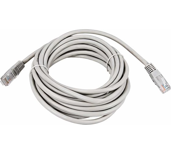 Пaтч-корд REXANT U/UTP, CAT 5e, RJ45-RJ45, PVC, серый, 5 м 18-1007