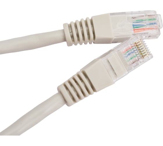 Патч-корд REXANT U/UTP RJ45-RJ45, CAT 5e, PVC, серый, 7 м 18-1008