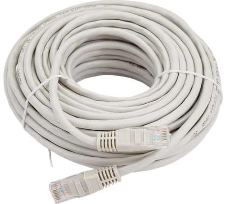 Патч-корд U/UTP REXANT RJ45-RJ45 CAT 5e, PVC, серый, 15м 18-1010