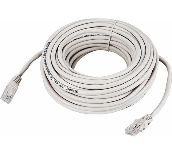 Патч-корд U/UTP, CAT 5e, RJ45-RJ45, PVC серый, 20 м REXANT 18-1011