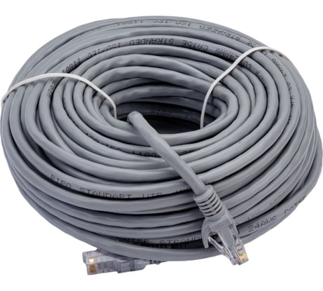 Патч-корд Ripo standart utp4 cat 5e, cu, rj45, 25 м, серый 003-300129