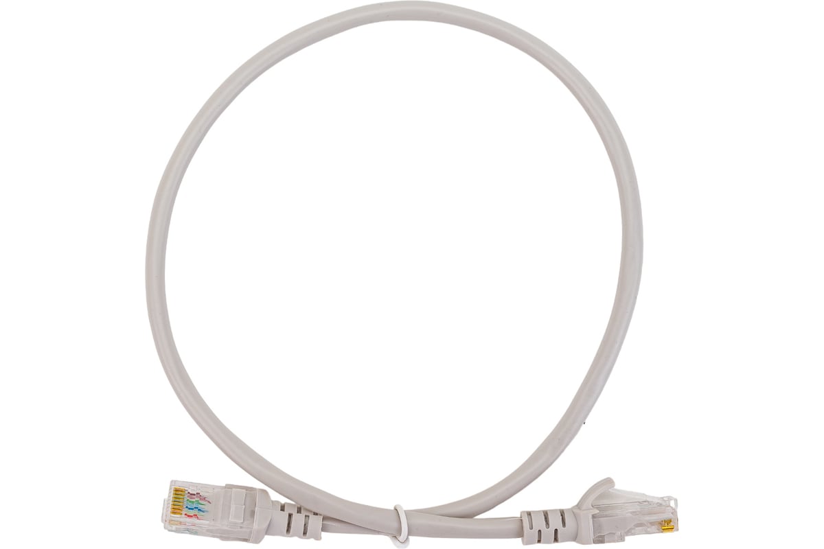 Патч-корд Ripo utp cat 5e, rj45,0,5 м, серый 003-300009 - выгодная цена,  отзывы, характеристики, фото - купить в Москве и РФ