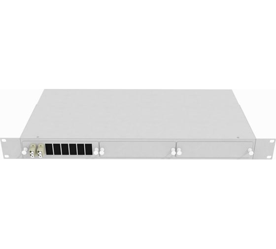 Оптический укомплектованный стоечный кросс TopLan 19", 4 LC/PC адаптера, многомодовый MM 50/125 (OM3), 1U, серый, КРС-Top-1U-04LC/P-OM3-GY
