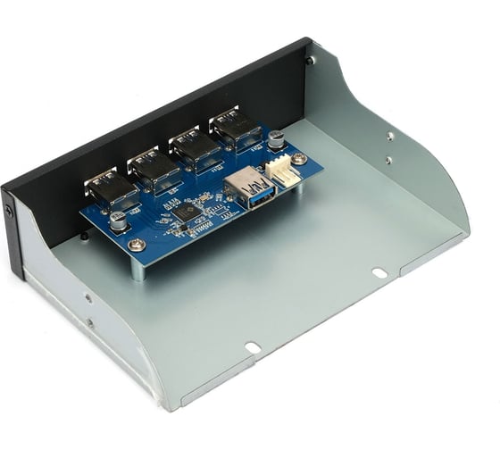 Планка usb 3.0 Gembird на переднюю панель 5.25", 4xusb-a 3.0, FP5.25-USB3-4A