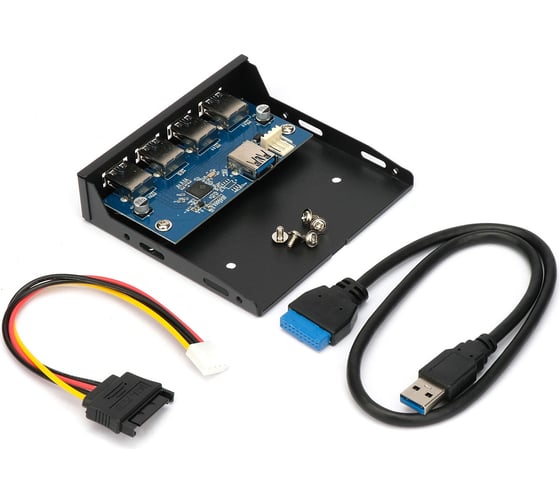 Планка usb 3.0 Gembird на переднюю панель 3.5", 4xusb-a 3.0, FP3.5-USB3-4A