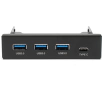 Планка usb 3.0 Gembird на переднюю панель 3.5", 3xusb-a 3.0 + 1xtype-c, FP3.5-USB3-3A1C