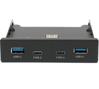 Планка usb 3.0 Gembird на переднюю панель 3.5", 2xusb-a 3.0 + 2xtype-c, FP3.5-USB3-2A2C