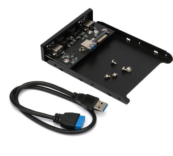 Планка usb 3.0 Gembird на переднюю панель 3.5", 2xusb-a 3.0 + 2xtype-c, FP3.5-USB3-2A2C