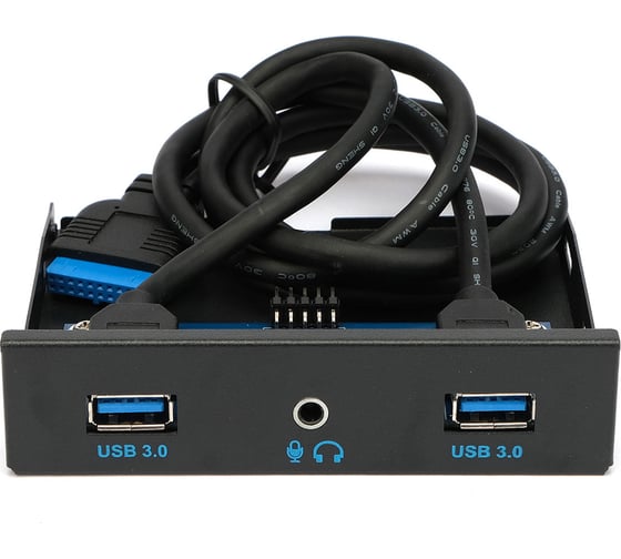 Планка usb 3.0 Gembird на переднюю панель 3.5", 2xusb-a 3.0 + 1xhd audio, FP3.5-USB3-2A-HDA 1