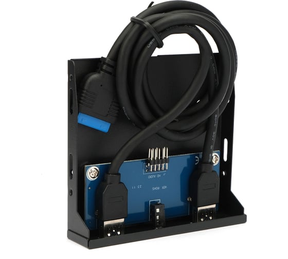 Планка usb 3.0 Gembird на переднюю панель 3.5", 2xusb-a 3.0 + 1xhd audio, FP3.5-USB3-2A-HDA