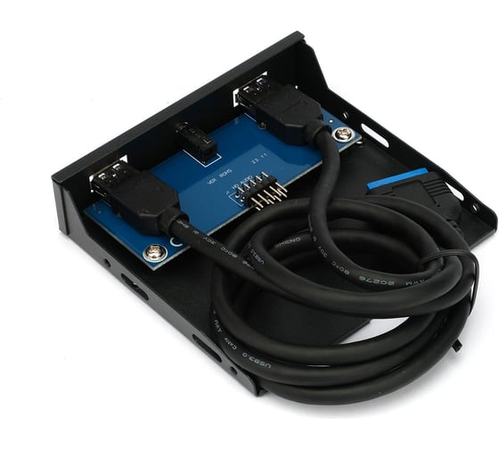 Планка usb 3.0 Gembird на переднюю панель 3.5", 2xusb-a 3.0 + 1xhd audio, FP3.5-USB3-2A-HDA