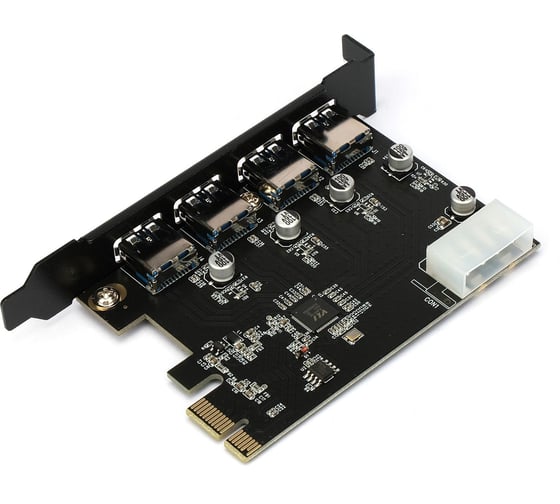 Контроллер Gembird usb 3.0 в разъем pci-e, 4xusb-a, SPCR-04