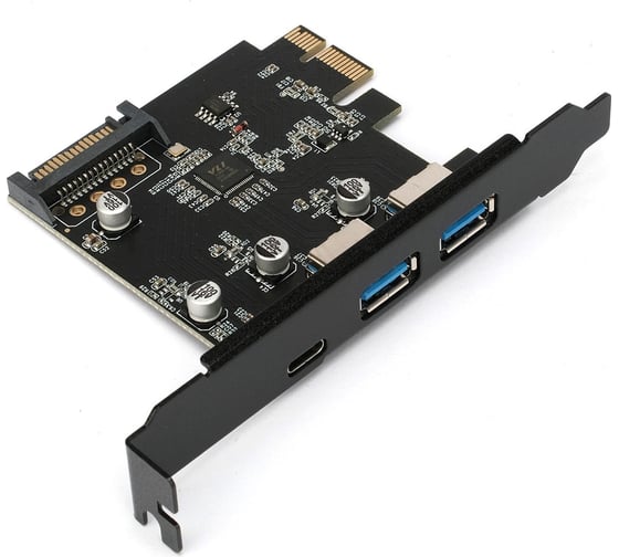 Контроллер Gembird usb 3.1 в разъем pci-e, 2xusb-a + 1xtype-c, SPCR-03