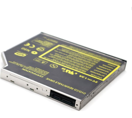 Внутренний cd/dvd привод Gembird для ноутбука, 12.7 мм, sata, черный, DVD-SATA-01