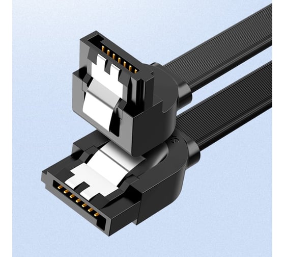 Кабель угловой us217 (30797) sata 3 data cable 90 угол. длина: 0,5 м. цвет: черный Ugreen 30797_