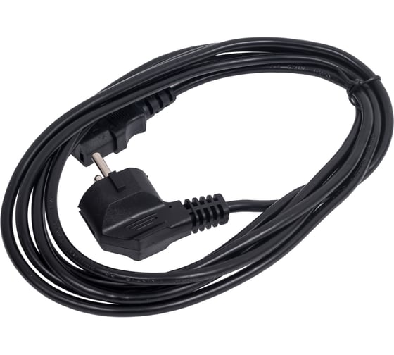Сетевой кабель Wize CAC6-EU-C13-3M 3 м, Евровилка 3 pin - C13, 6 А, черный, пакет 121653
