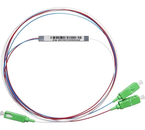 Оптический сплиттер SUPRLAN PLC 1x2, 0.9мм, гильза, SC/APC 09-0414 1