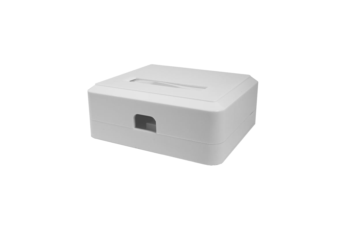 Корпус розетки SUPRLAN для двух вставок типа Keystone Jack, белая 10 ...
