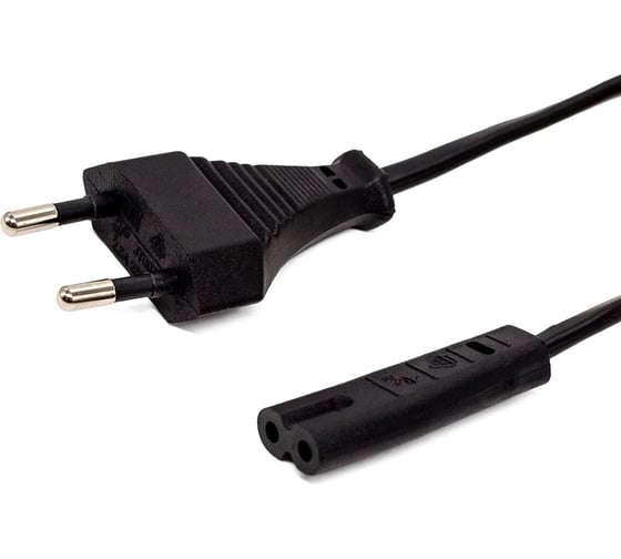 Кабель питания Filum cee 7/16-с7, 2x0.5мм², 220в, 2.5a, чёрный, 1.8м FL-PC2.5-EU-C7-1.8M