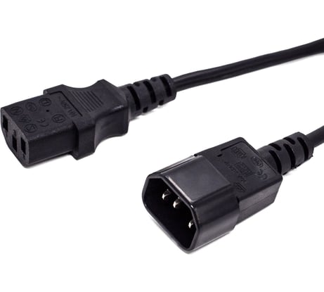 Кабель питания Filum с13-c14, 3x0.5мм², 220в, 6a, чёрный, 5м FL-PC6-C13-C14-5M