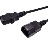 Кабель питания Filum с13-c14, 3x0.5мм², 220в, 6a, чёрный, 3м FL-PC6-C13-C14-3M