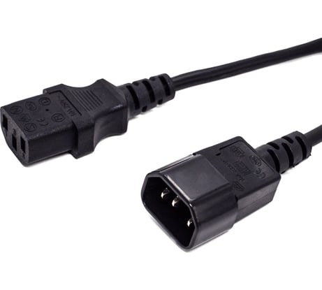Кабель питания Filum с13-c14, 3x0.5мм², 220в, 6a, чёрный, 3м FL-PC6-C13-C14-3M