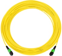 Кабельная сборка TopLan MPO-MPO, 12 волокон OS2, тип B (Key Up-Key Up), низкие потери, LSZH, 20 м, желтая TOP-12M-12M/OS2B-20
