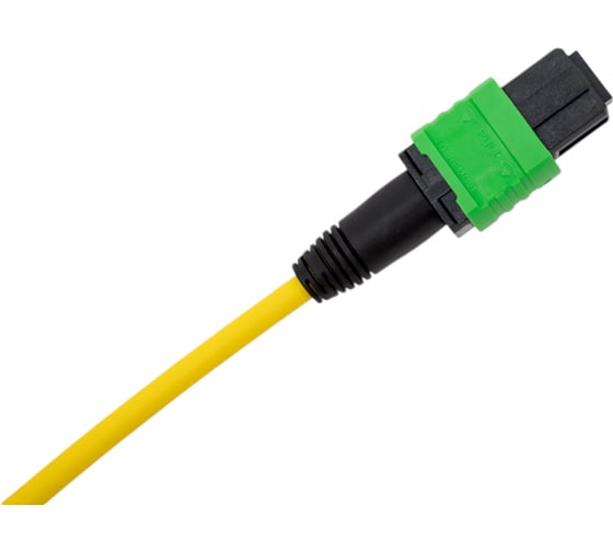 Кабельная сборка TopLan MPO-MPO, 12 волокон OS2, тип B (Key Up-Key Up), низкие потери, LSZH, 20 м, желтая TOP-12M-12M/OS2B-20