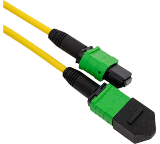 Кабельная сборка TopLan MPO-MPO, 12 волокон OS2, тип B (Key Up-Key Up), низкие потери, LSZH, 20 м, желтая TOP-12M-12M/OS2B-20