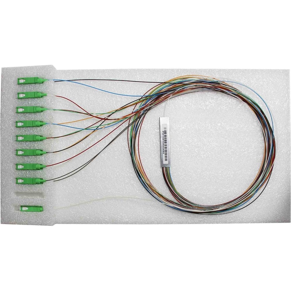 Оптический сплиттер SUPRLAN PLC 1x16, 0.9мм, гильза, SC/APC 09-0417 ...