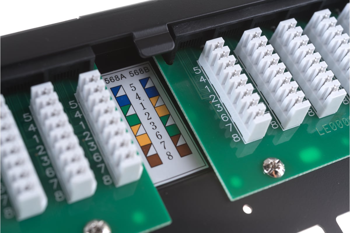 Панель NIKOMAX 19, 0.5U, 24 порта, Кат. 5е, черная NMC-RP24UD2-HU-BK ...