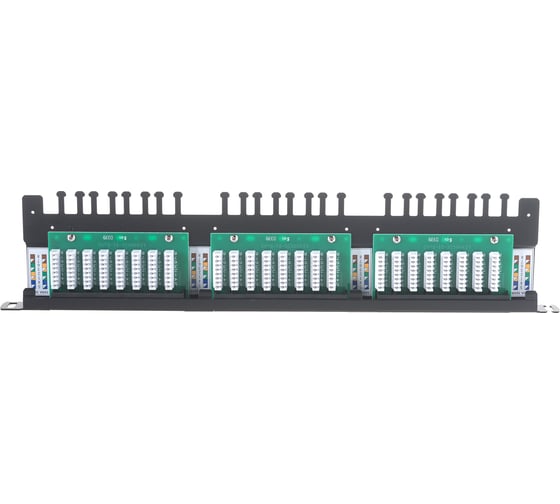Панель NIKOMAX 19, 0.5U, 24 порта, Кат. 5е, черная NMC-RP24UD2-HU-BK