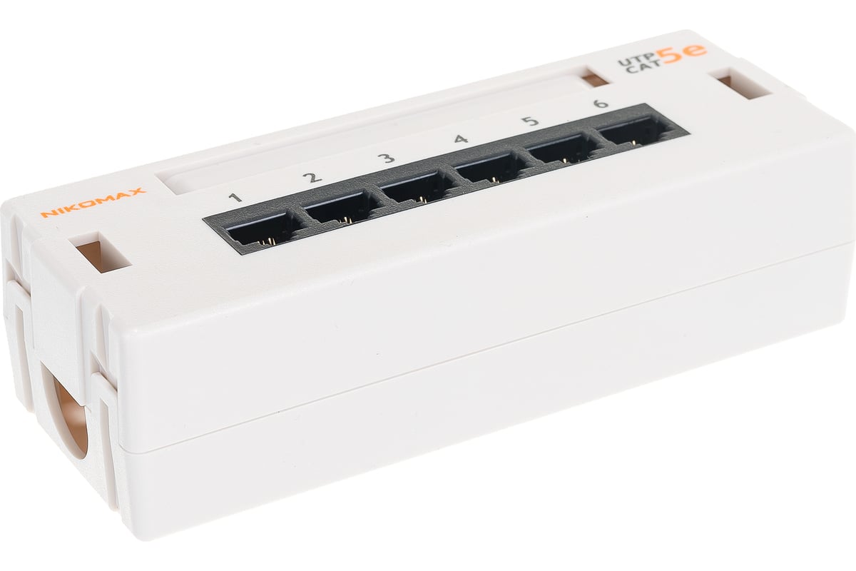 Настенная панель NIKOMAX 6 портов, светло-серая NMC-WP06UD2-GY ...