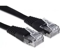 Патч-корд Ripo плоский utp4 cat 6, rj45-rj45, 1,8 m, pvc (черный) 003-300134