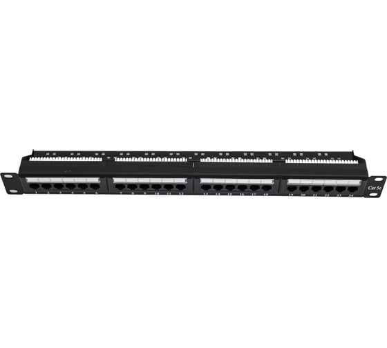 Патч-панель Ripo 19", 1u, 24 порта, cat.5e (класс d), 100мгц, rj45/8p8c, 110, t568a/ 003-100036
