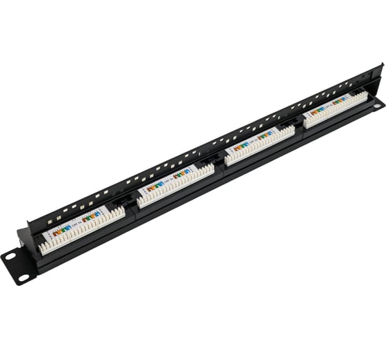 Патч-панель Ripo 19", 1u, 24 порта, cat.5e (класс d), 100мгц, rj45/8p8c, 110, t568a/ 003-100036