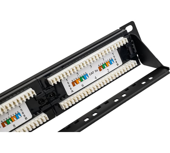 Патч-панель Ripo 19", 1u, 24 порта, cat.5e (класс d), 100мгц, rj45/8p8c, 110, t568a/ 003-100036
