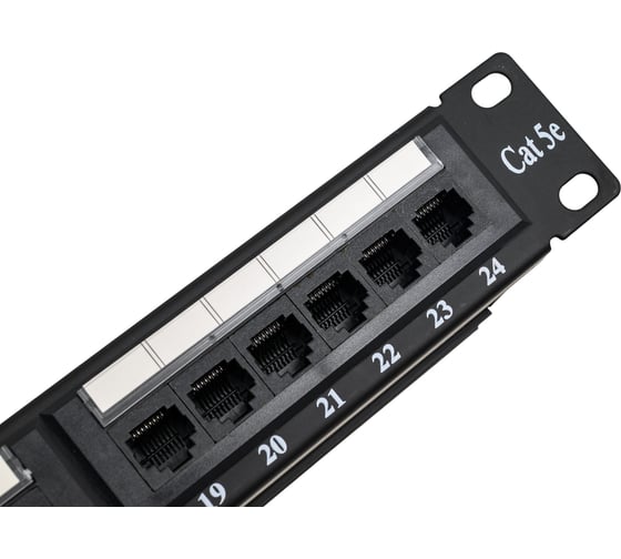 Патч-панель Ripo 19", 1u, 24 порта, cat.5e (класс d), 100мгц, rj45/8p8c, 110, t568a/ 003-100036