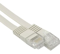 Патч-корд Ripo плоский utp4 cat 6, rj45-rj45, 1,8 m, pvc (белый) 003-300131